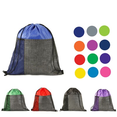 Polyester Drawstring Bag With Pocket