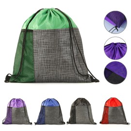 Polyester Drawstring Bag With Pocket