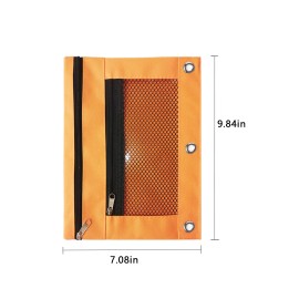 3-Ring Binder Pencil Pouch w/Zipper