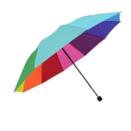 10-Rib Folding Rainbow Umbrella